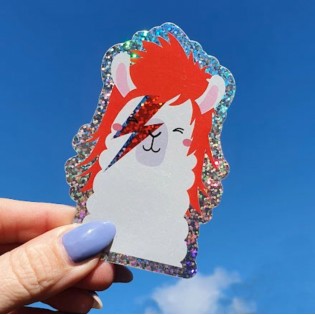 Autocollant lama David Bowie 2