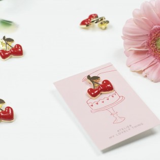 Pin's cerises coeurs - My Lovely Thing 2