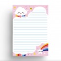 Bloc notes nuage et arc-en-ciel - Studio Inktvis