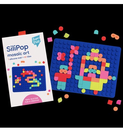 Silipop bleu – Jeu créatif mosaïque à clipser - Super petit