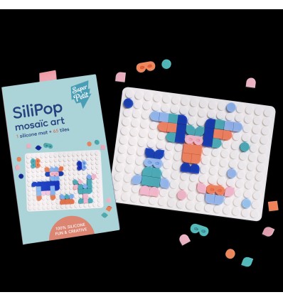 Silipop blanc – Jeu créatif mosaïque à clipser - Super petit