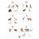 Affiche prénom personnalisée animaux - Papier Curieux
