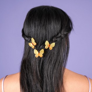 Barrette Papillon jaune - Coucou Suzette