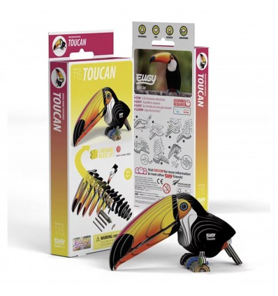 Eugy puzzle Toucan 3D en carton