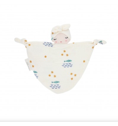 Doudou plat ma bonne étoile coton