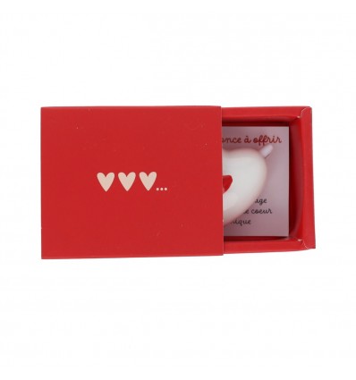 Coeur en céramique annonce surprise