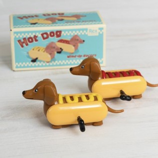Duo de chiens hot-dog à remonter - Rex