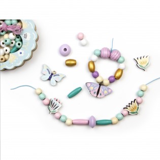Coffret de perles en bois Papillon - Sycomore 2