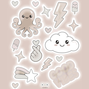 Sticker réfléchissant Good vibes - Rainette 2