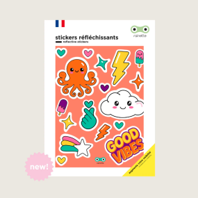 Sticker réfléchissant Good vibes - Rainette