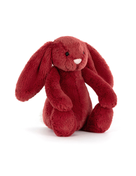 Peluche lapin Bashful Christmas Rouge (S) - Jellycat