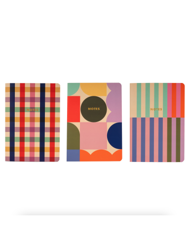 Set de 3 carnets géométriques - Kikkerland