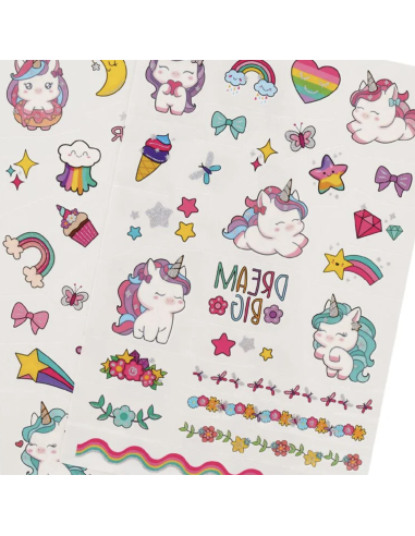 Tatouages éphémères Licorne - Legami
