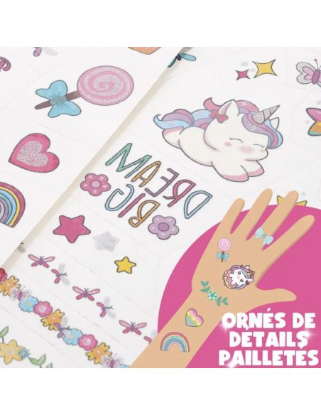 Tatouages éphémères Licorne - Legami