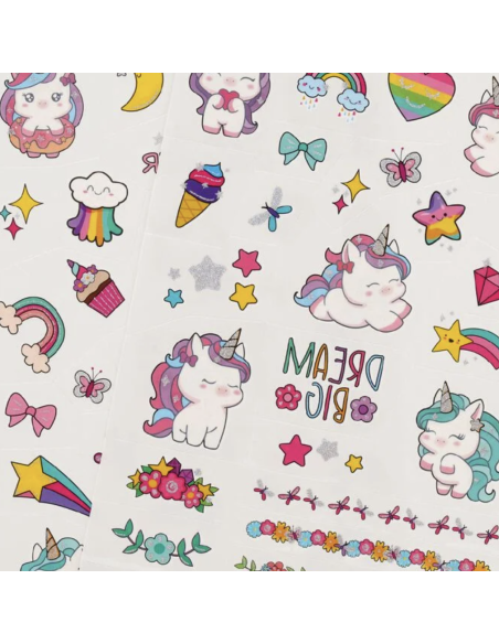 Tatouages éphémères Licorne - Legami
