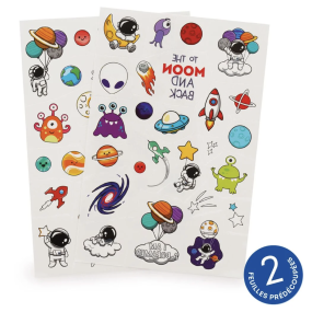 Tatouages éphémères Espace - Legami 2