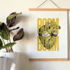Sérigraphie Boom Boom Or A3