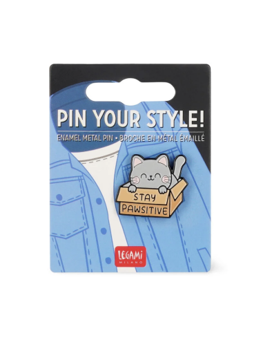 Pin's Chat gris - Legami