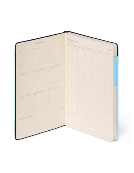 Carnet blanc avec couverture souple Aura - Legami