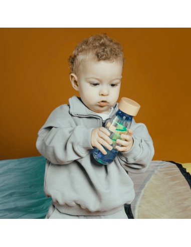 Bouteille sensorielle Move Spirale Bleu - Petit...