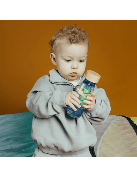 Bouteille sensorielle Move Spirale Bleu - Petit Boum