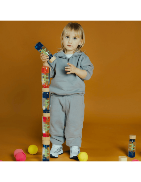 Bouteille sensorielle Move Spirale Bleu - Petit Boum