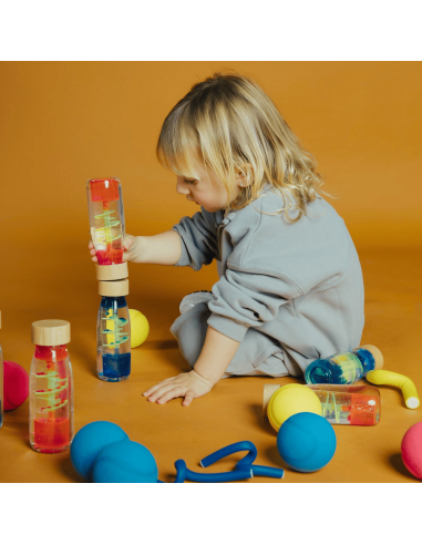 Bouteille sensorielle Move Spirale Bleu - Petit...