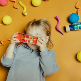 Bouteille sensorielle Move Spirale Rose - Petit Boum 2