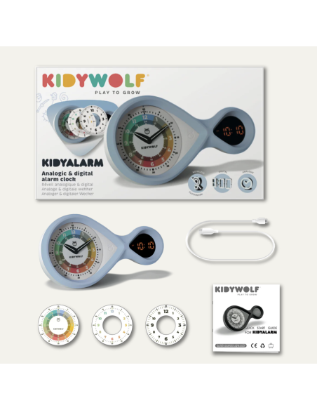 Réveil Kidyalarm bleu - Kidywolf