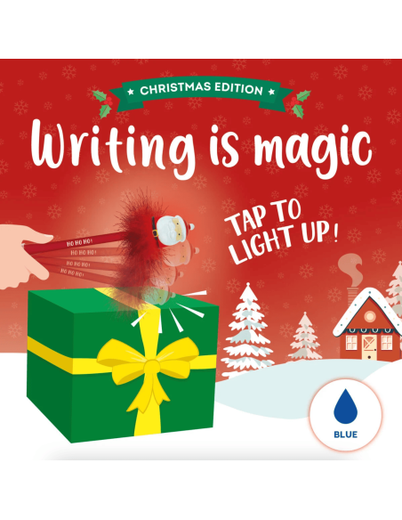 Stylo à bille lumineux Père Noël - Legami