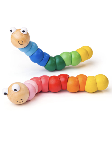 Chenille articulée en bois - One for Fun