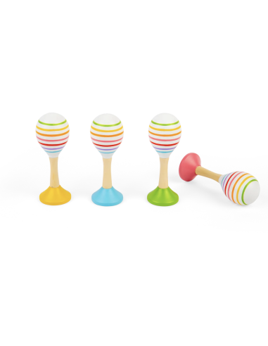 Maraca rayée en bois - Bigjigs