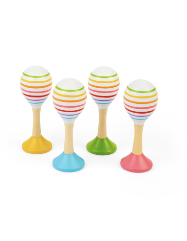 Maraca rayée en bois - Bigjigs