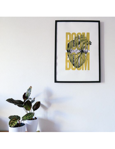 Sérigraphie Boom Boom Doré 50x70 cm