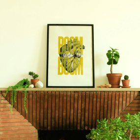 Sérigraphie Boom Boom Doré 50x70 cm