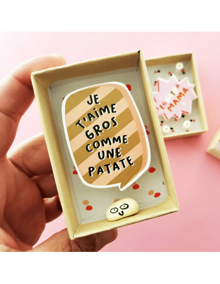 Boite à message "Je t'aime gros comme une patate" - Pamela Loops