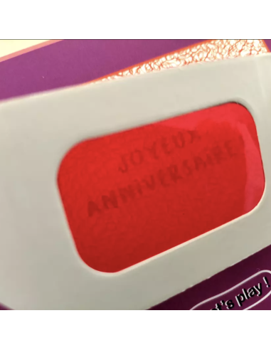 Carte jeu "Joyeux Anniversaire" - Pamela Loops