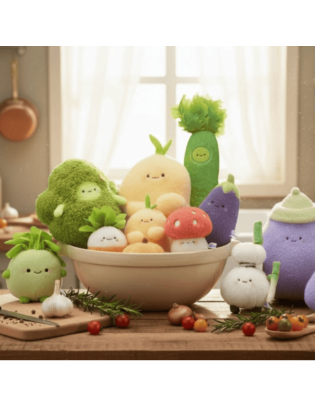 Porte-clés en peluche Champignon - Bazuuyu