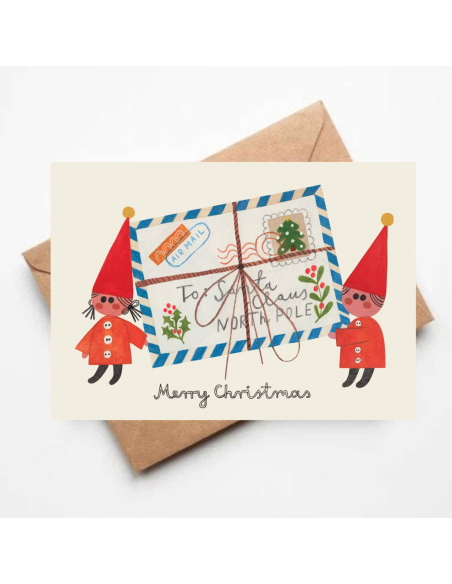 Carte Elfes de Noël - Daria Solak Illustrations