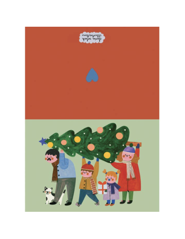 Carte Famille de Noël - Daria Solak Illustrations