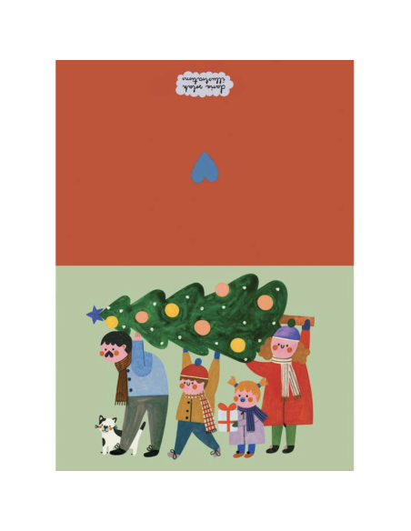 Carte Famille de Noël - Daria Solak Illustrations
