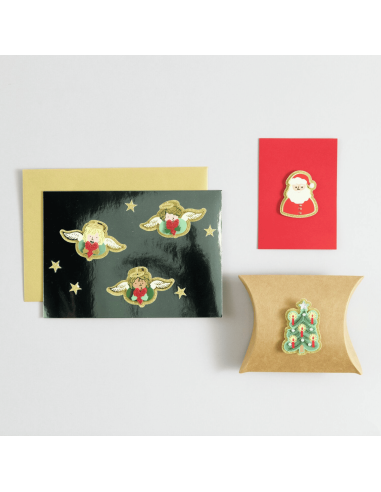 6 autocollants 3D Père Noël - Rico Design