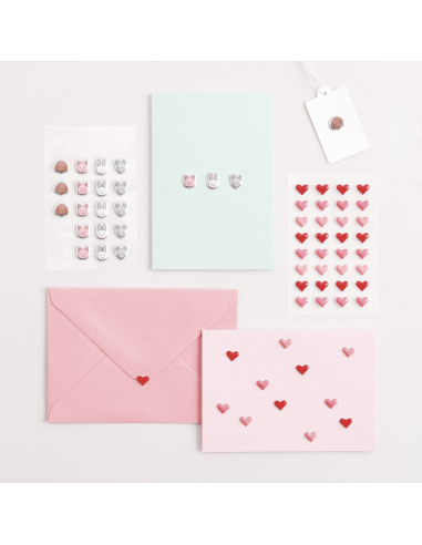 Stickers coeurs gonflés - Rico Design