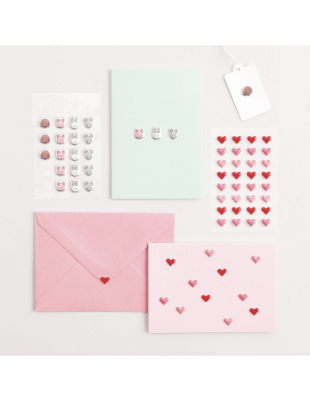 Stickers coeurs gonflés - Rico Design