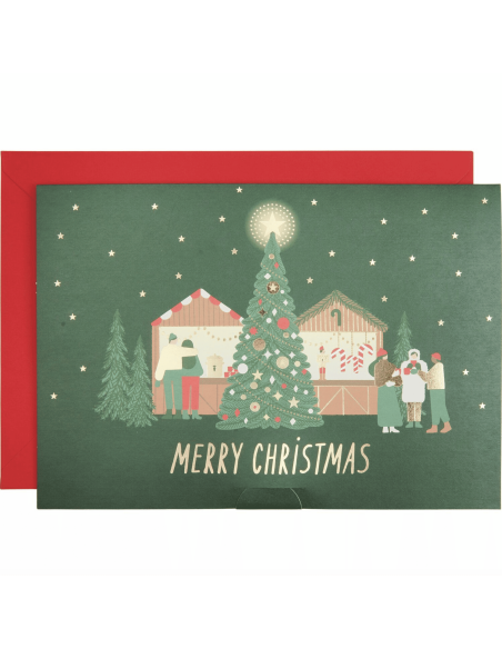 Carte Pop-up Marché de Noël - Rico Design