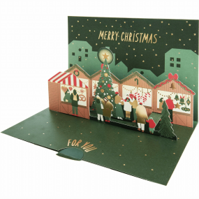 Carte Pop-up Marché de Noël - Rico Design