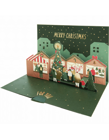 Carte Pop-up Marché de Noël - Rico Design