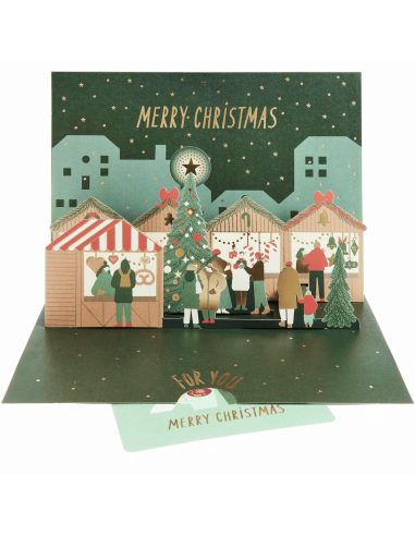 Carte Pop-up Marché de Noël - Rico Design