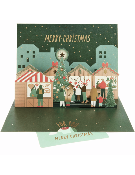 Carte Pop-up Marché de Noël - Rico Design