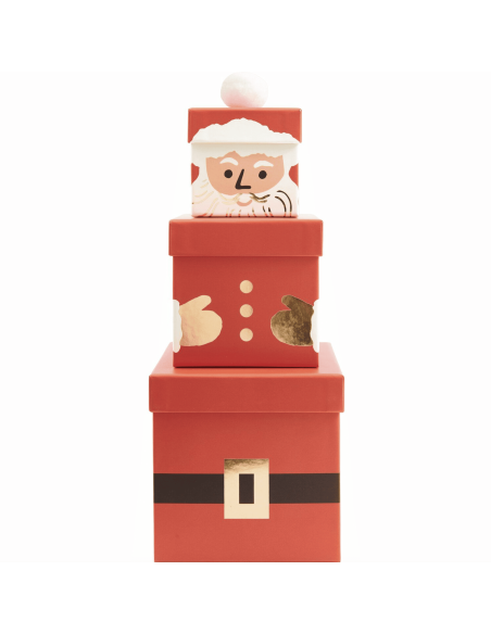 Set de 3 boîtes cadeaux Père Noël - Rico Design